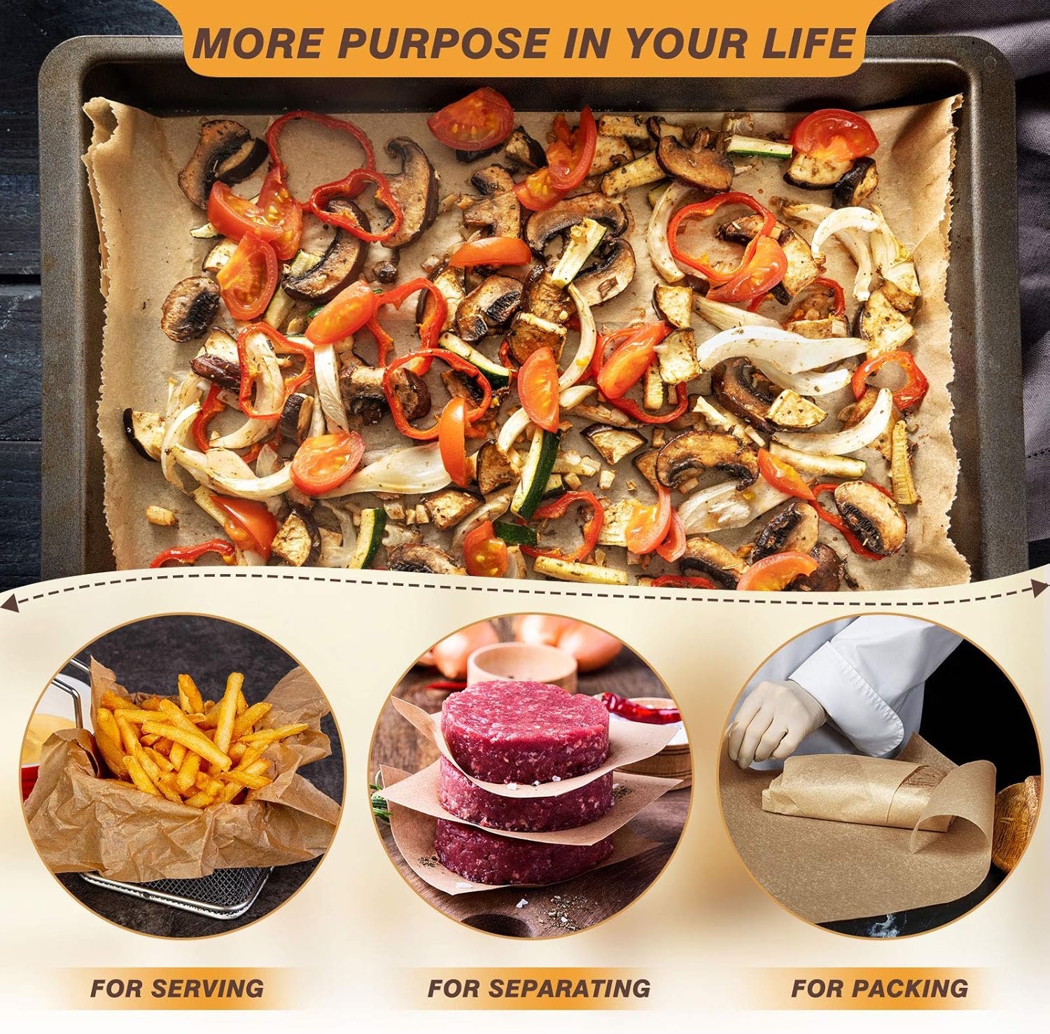 Unbleached Parchment Baking Paper Roll