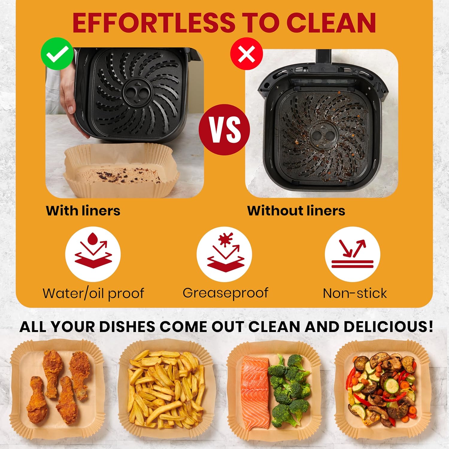Air Fryer Paper Liners Non-Stick