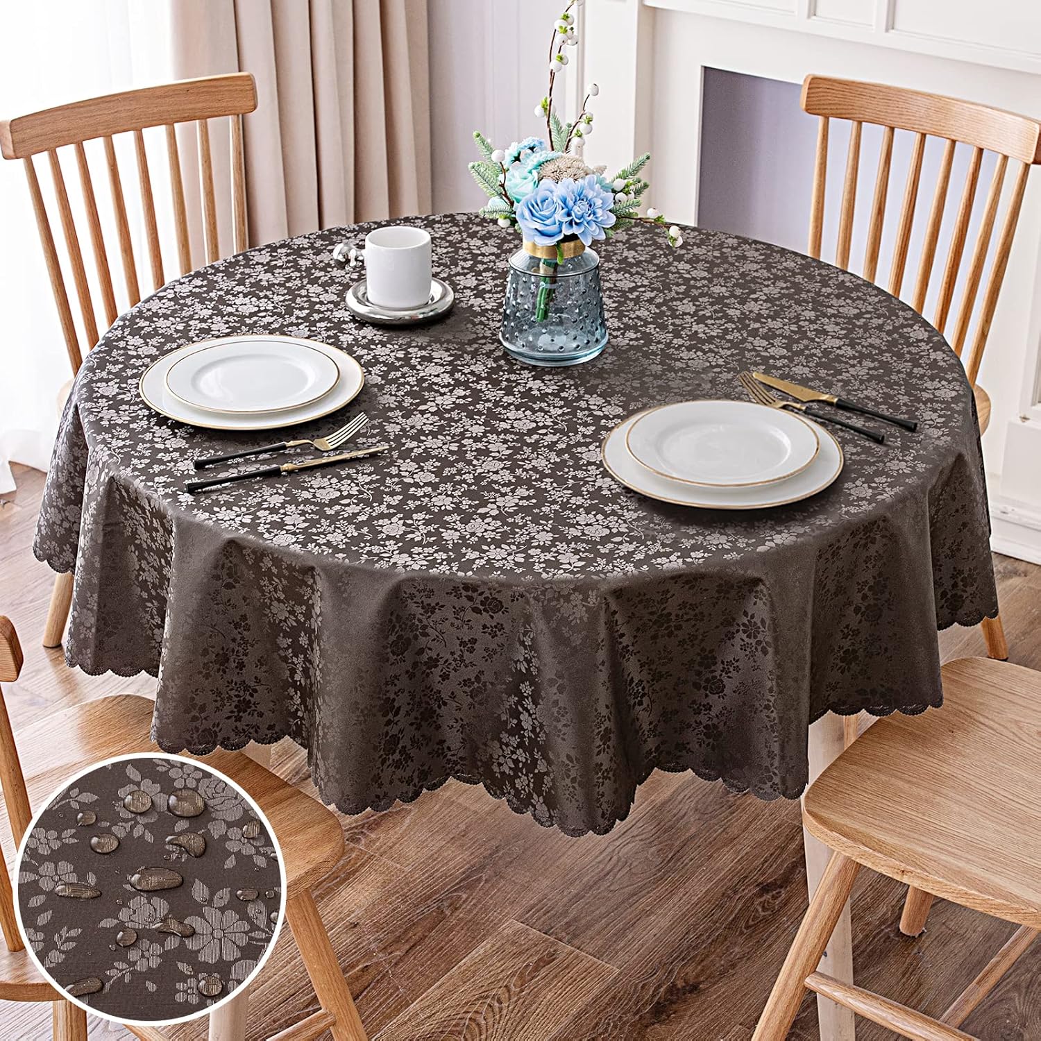 Smiry Rectangle Table Cloth Waterproof Heavy Duty