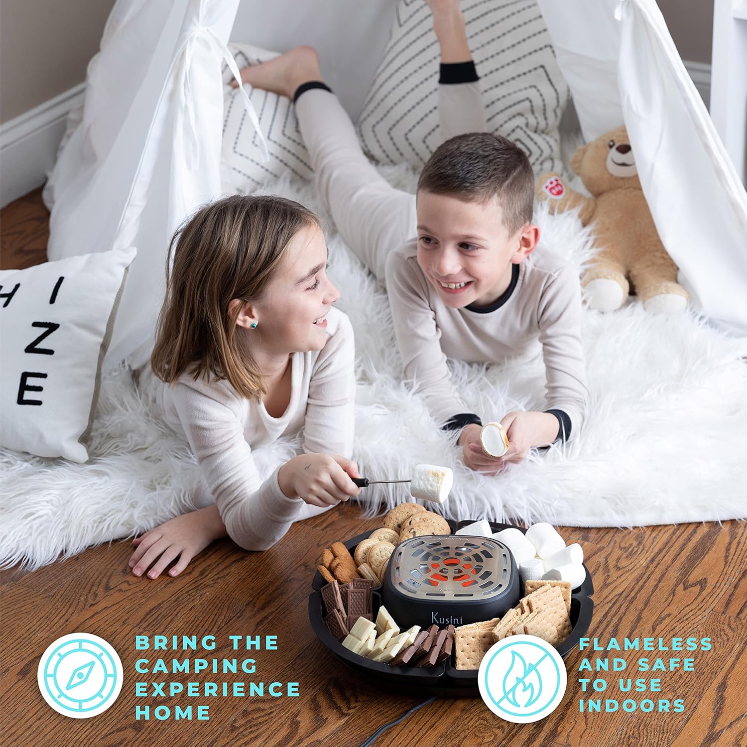 Kusini Smores Maker Tabletop Electric Marshmallow Roaster