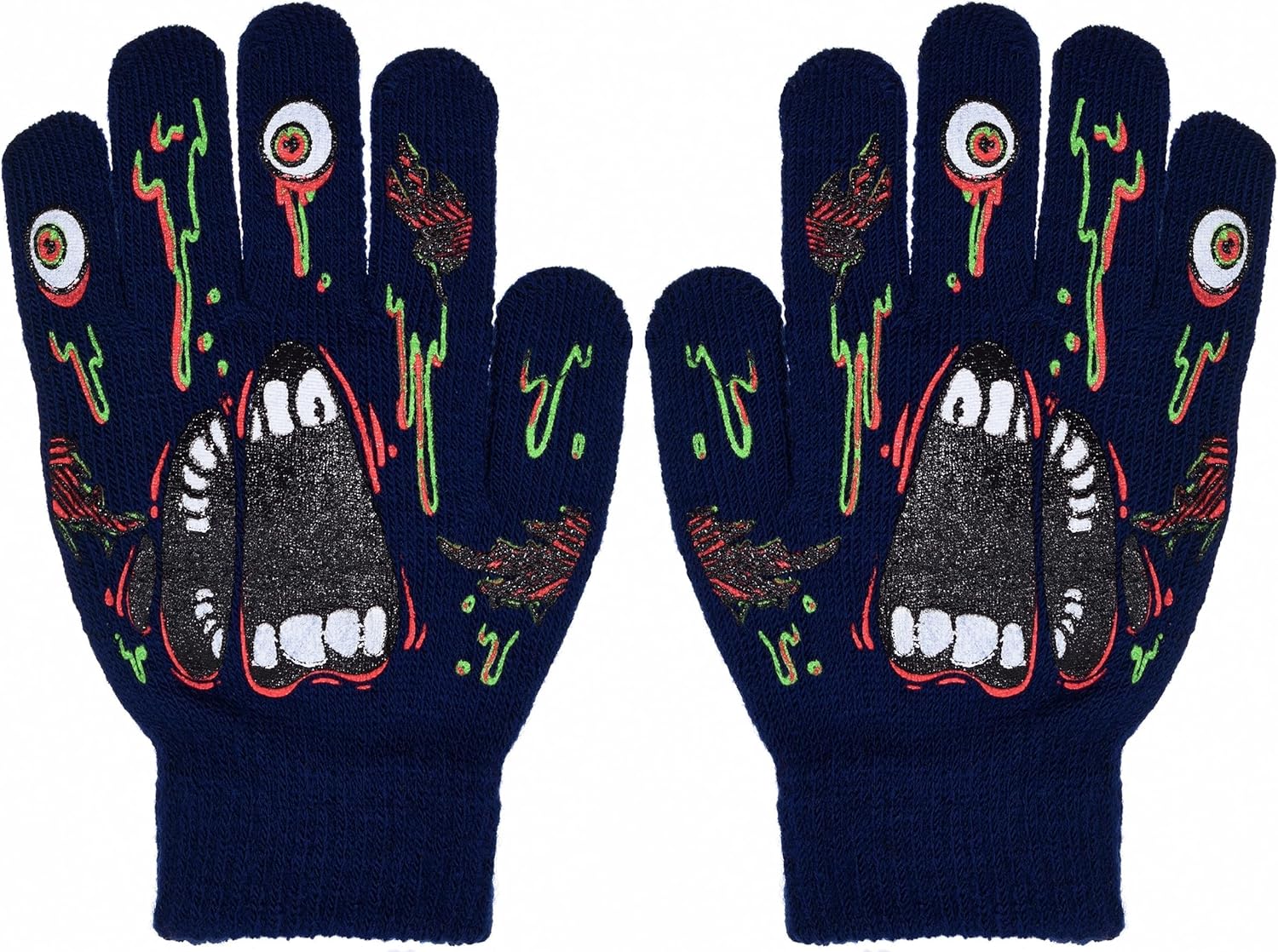 Boy's Skeleton Knit Beanie with Eye Holes