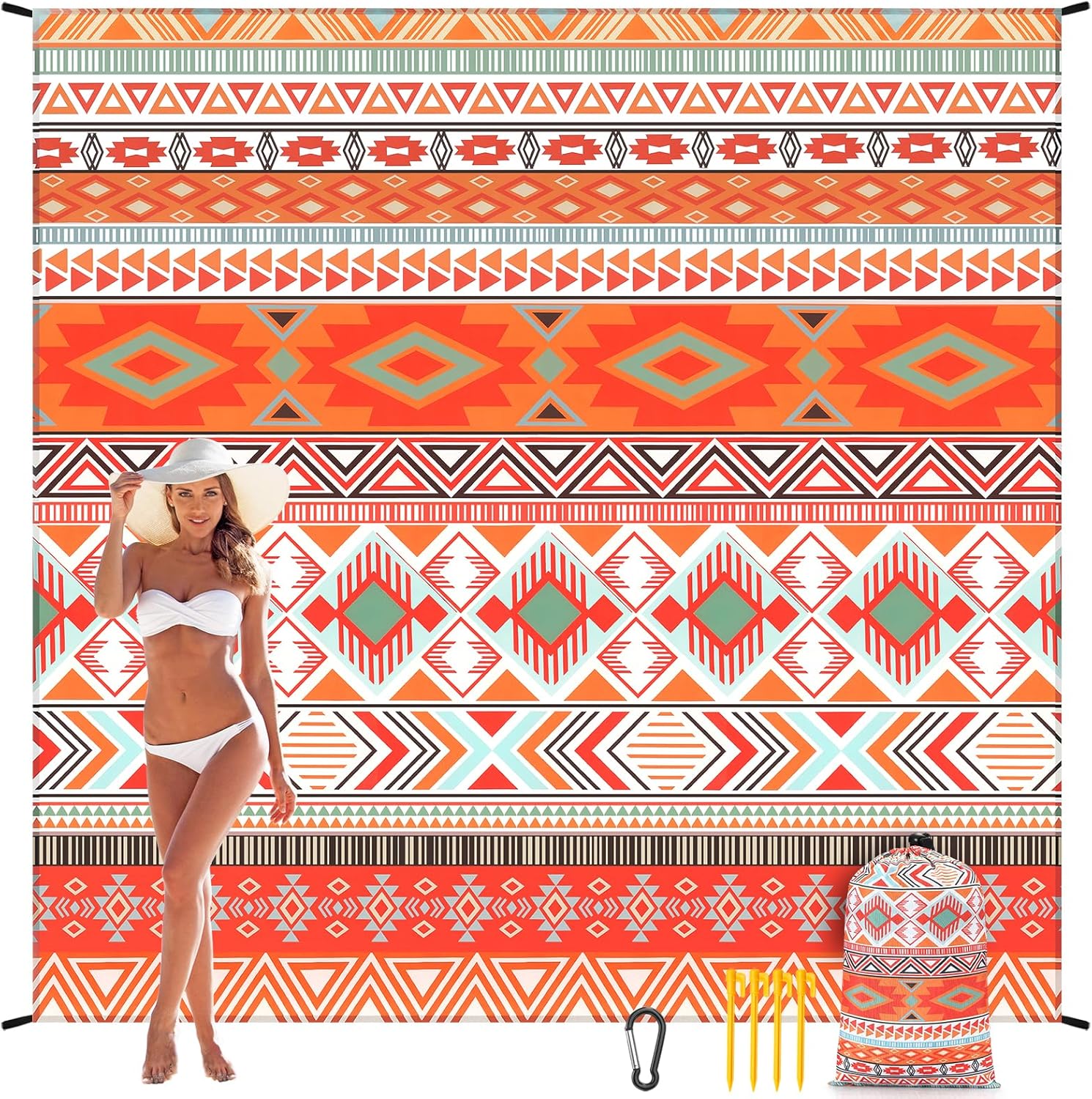 Beach Blanket Waterproof Sandproof Beach Mat