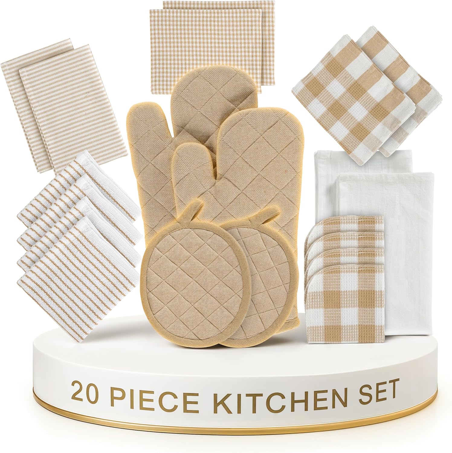 LANE LINEN Kitchen Towels and Dishcloths Sets