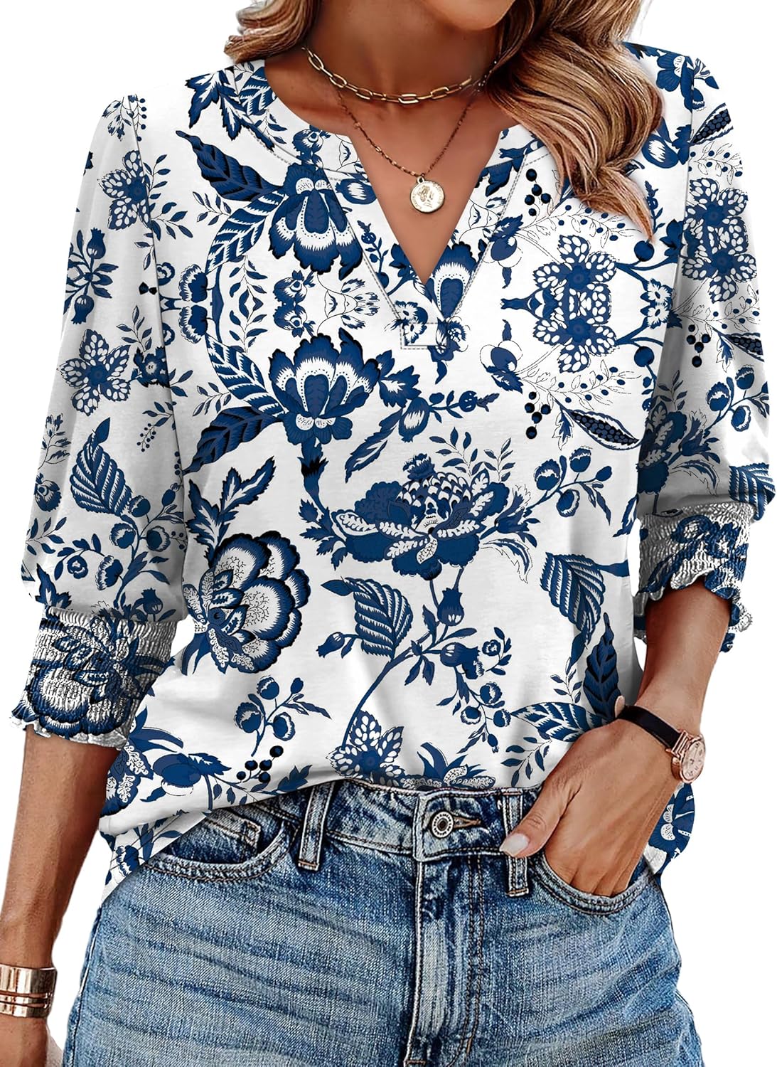 Trendy Summer Fall Blouse for Women