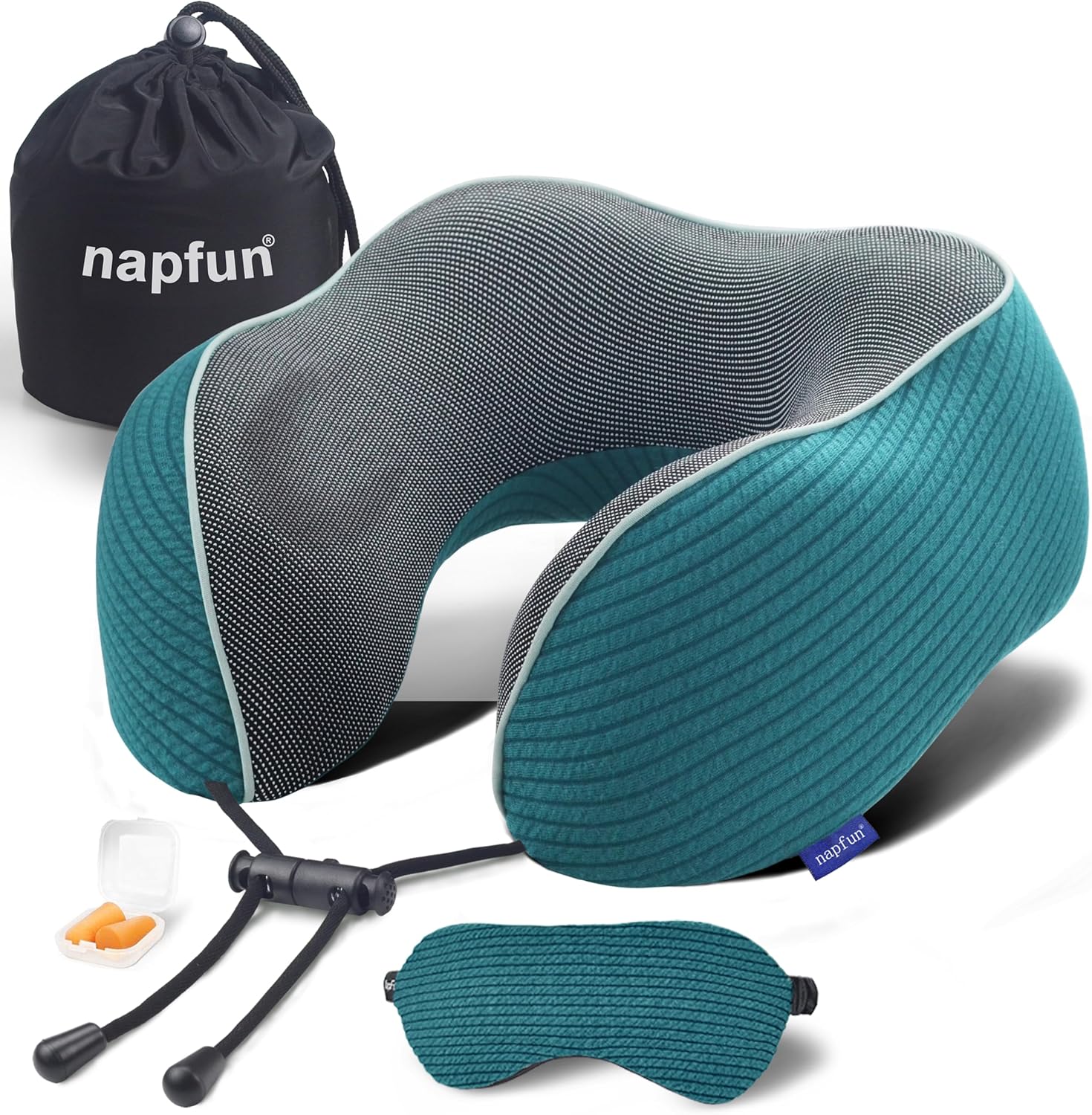Napfun Memory Foam Travel Neck Pillow
