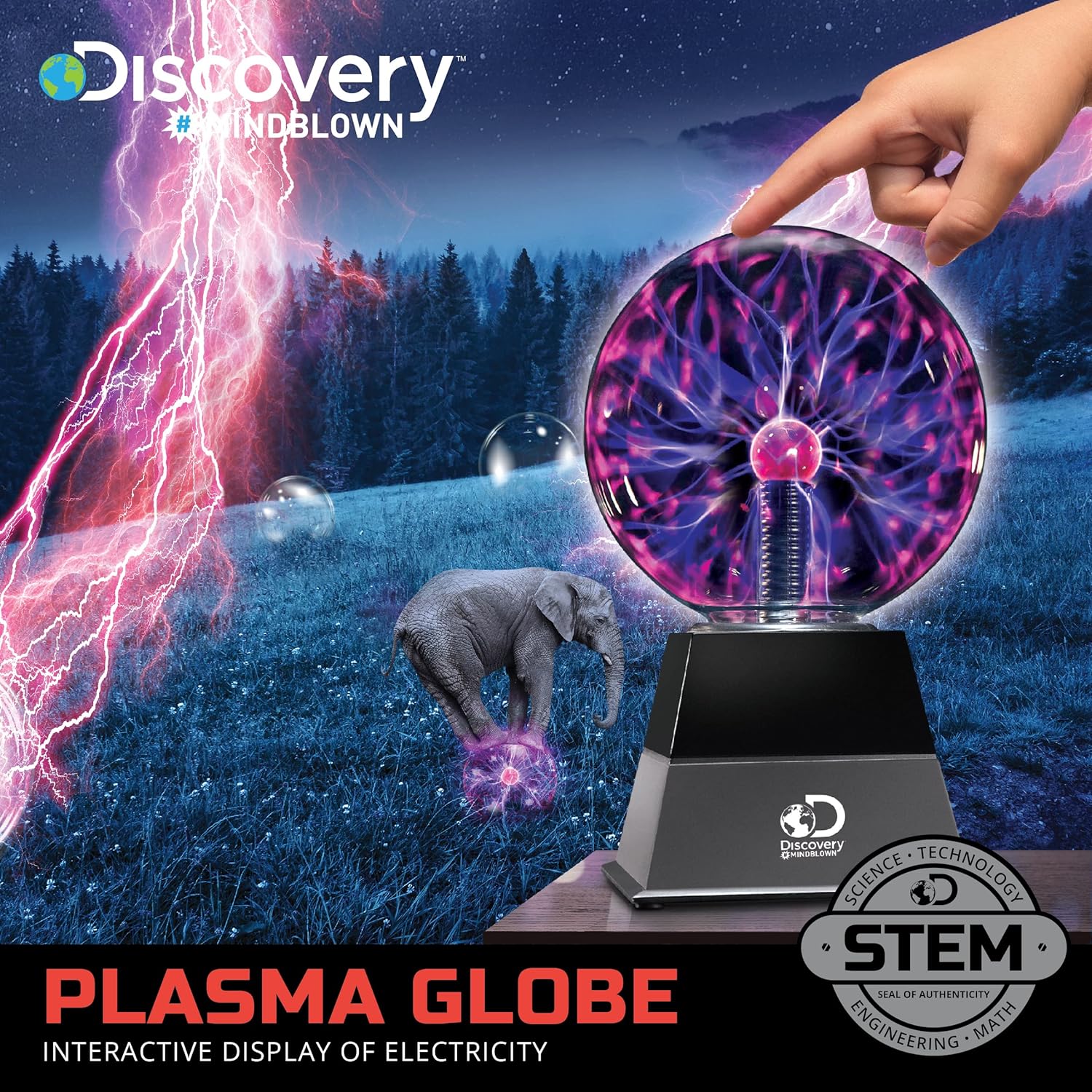 Discovery Plasma Globe Lamp Touch & Sound