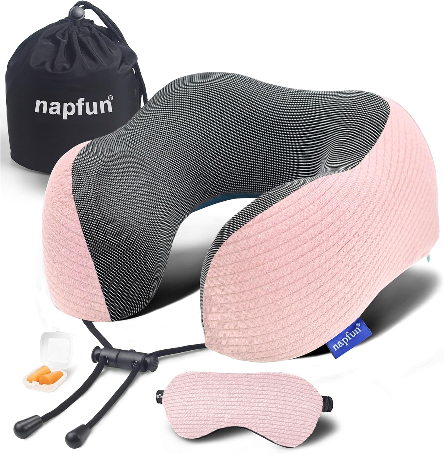 Napfun Memory Foam Travel Neck Pillow