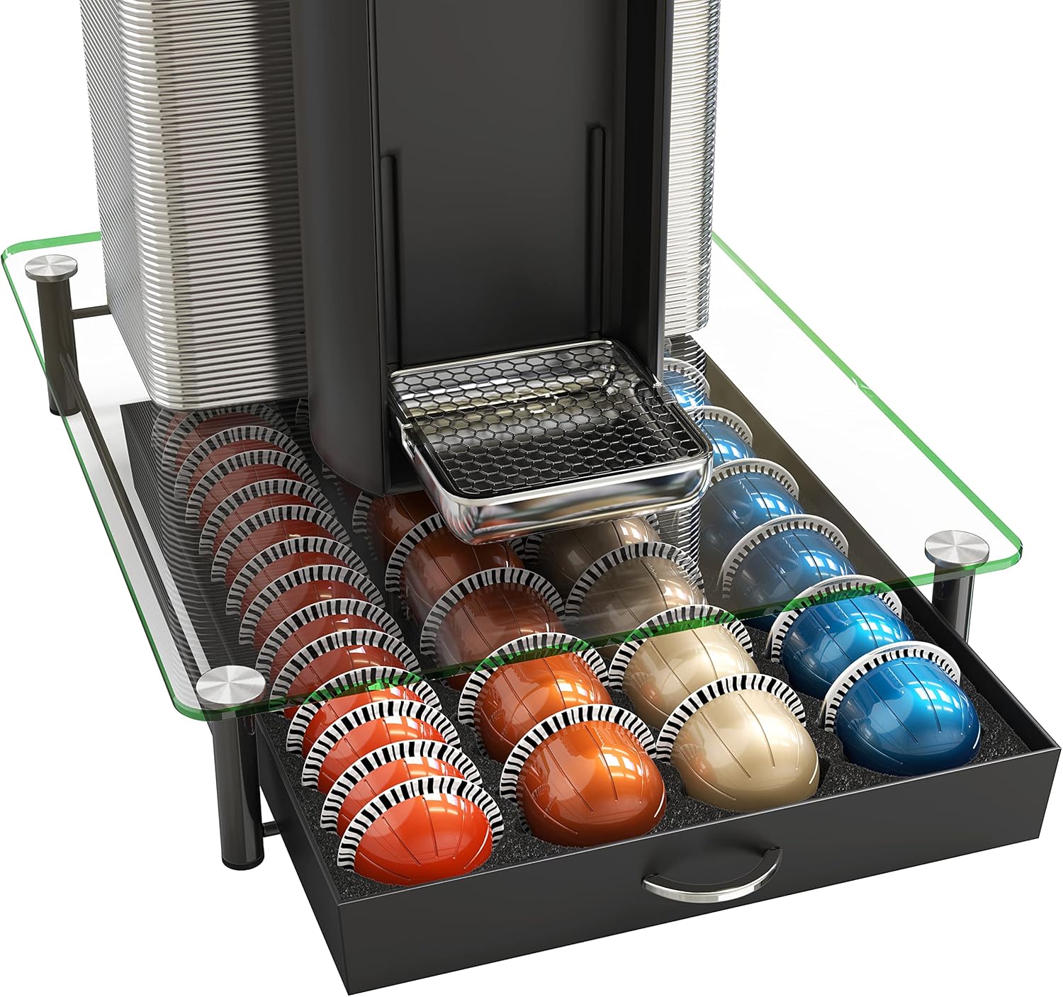 DecoBrothers Crystal Glass Nespresso Pod Holder