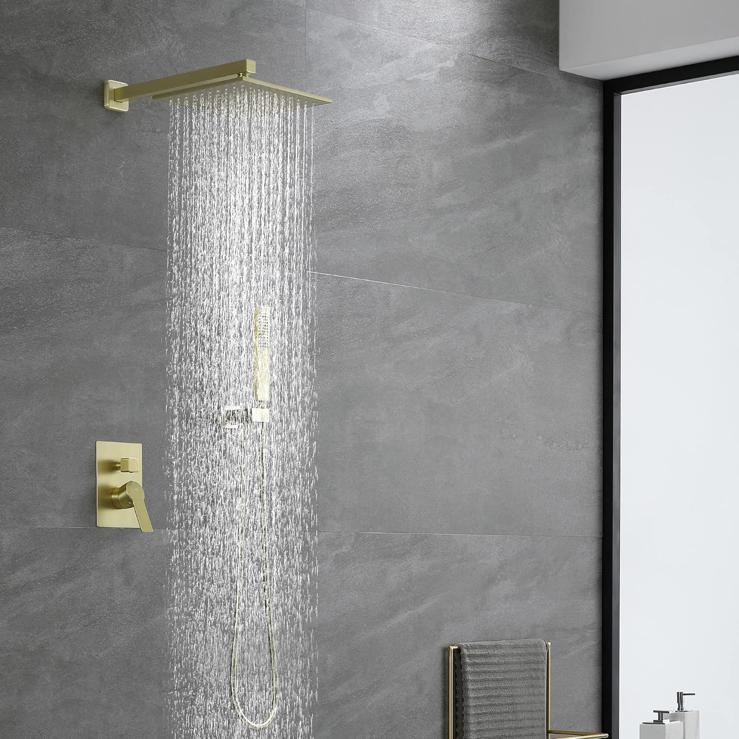 SHAMANDA Brass Rainfall Luxuly Bathroom Shower System
