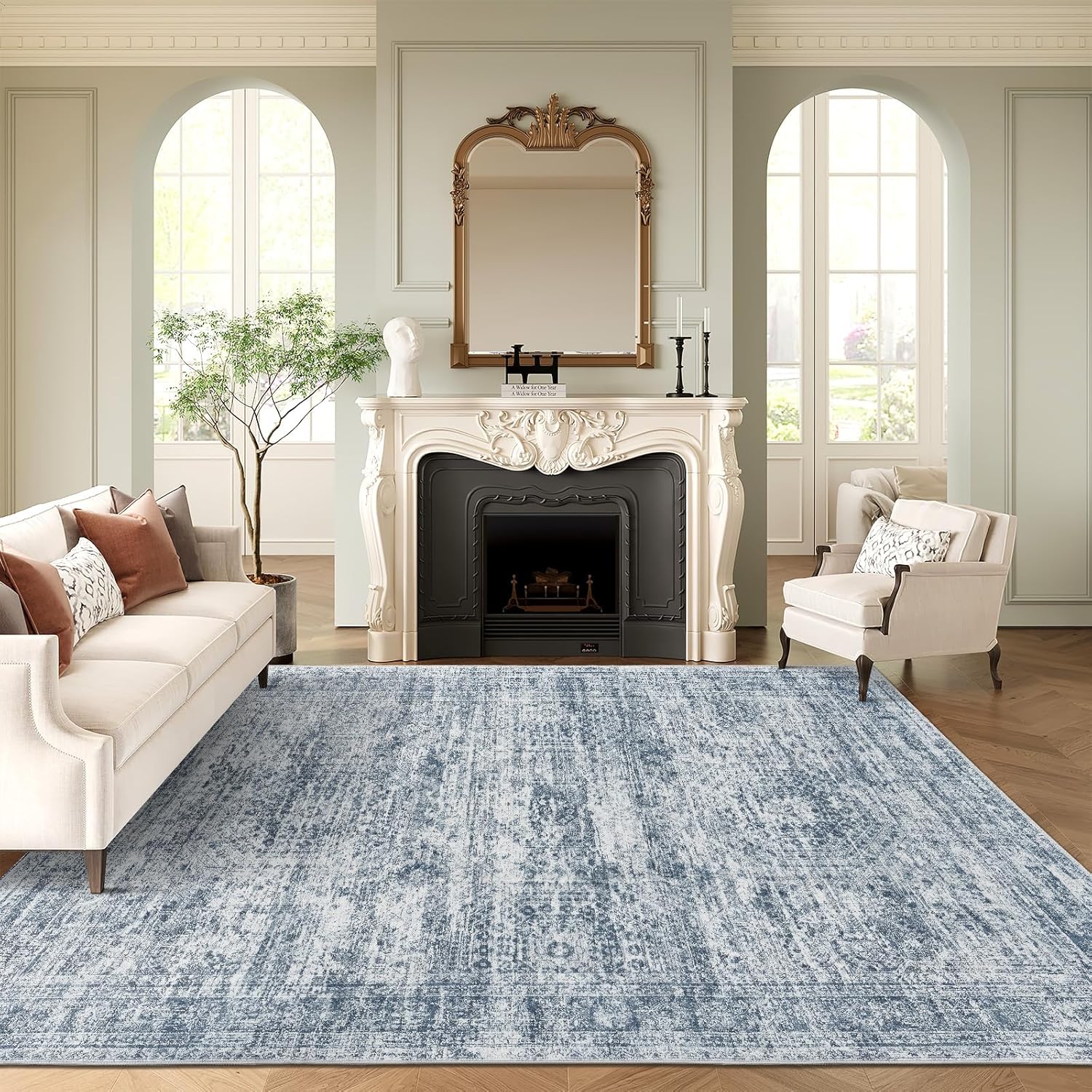 Washable Area Rug Large Soft Rugs for Living Room