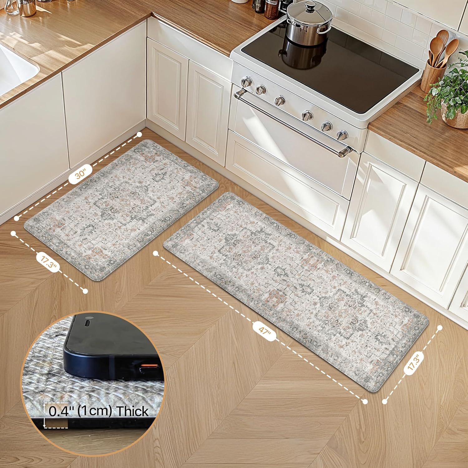 GENIMO Kitchen Mats for Floor 2PCs