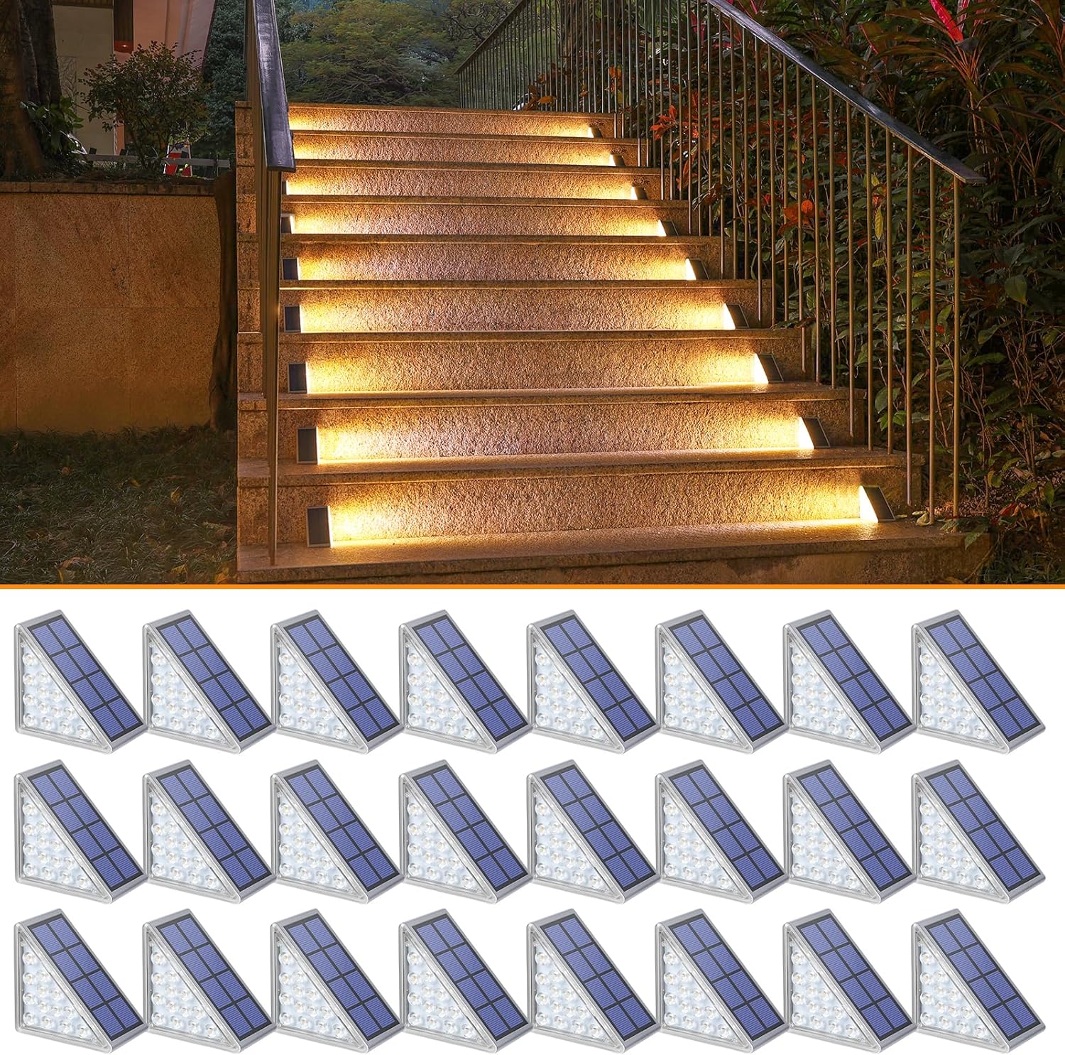 NIORSUN Solar Step Lights for Outside