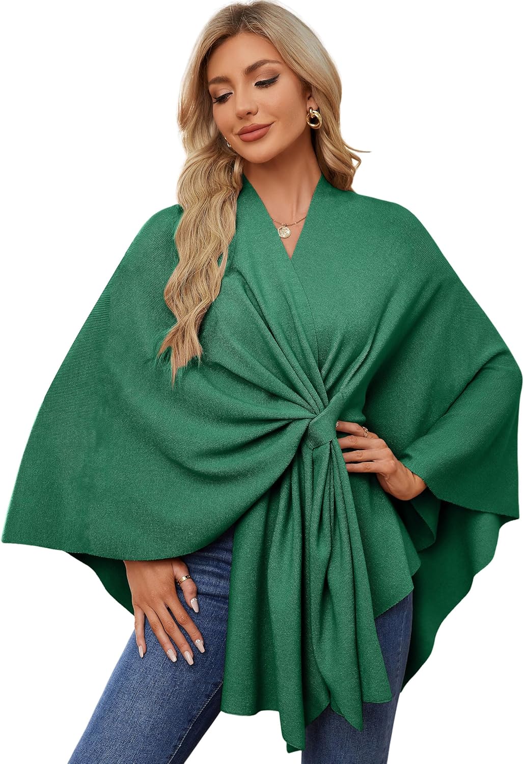 PULI Women's Elegant Shawl Wraps Sweater