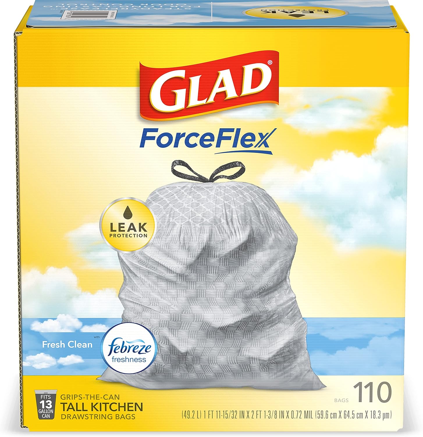Glad Tall Kitchen Drawstring Trash Bags