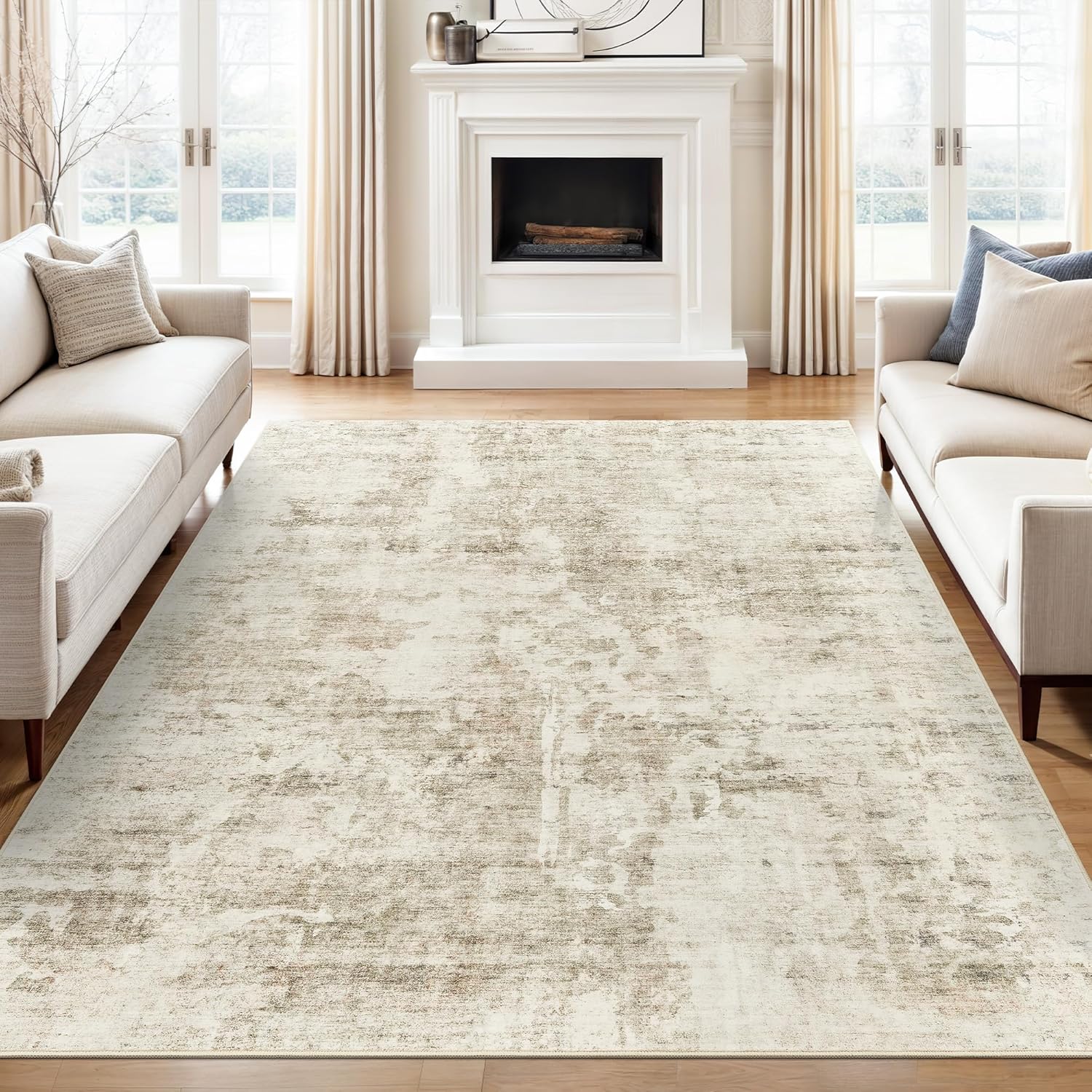 Washable Area Rug Large Soft Rugs for Living Room