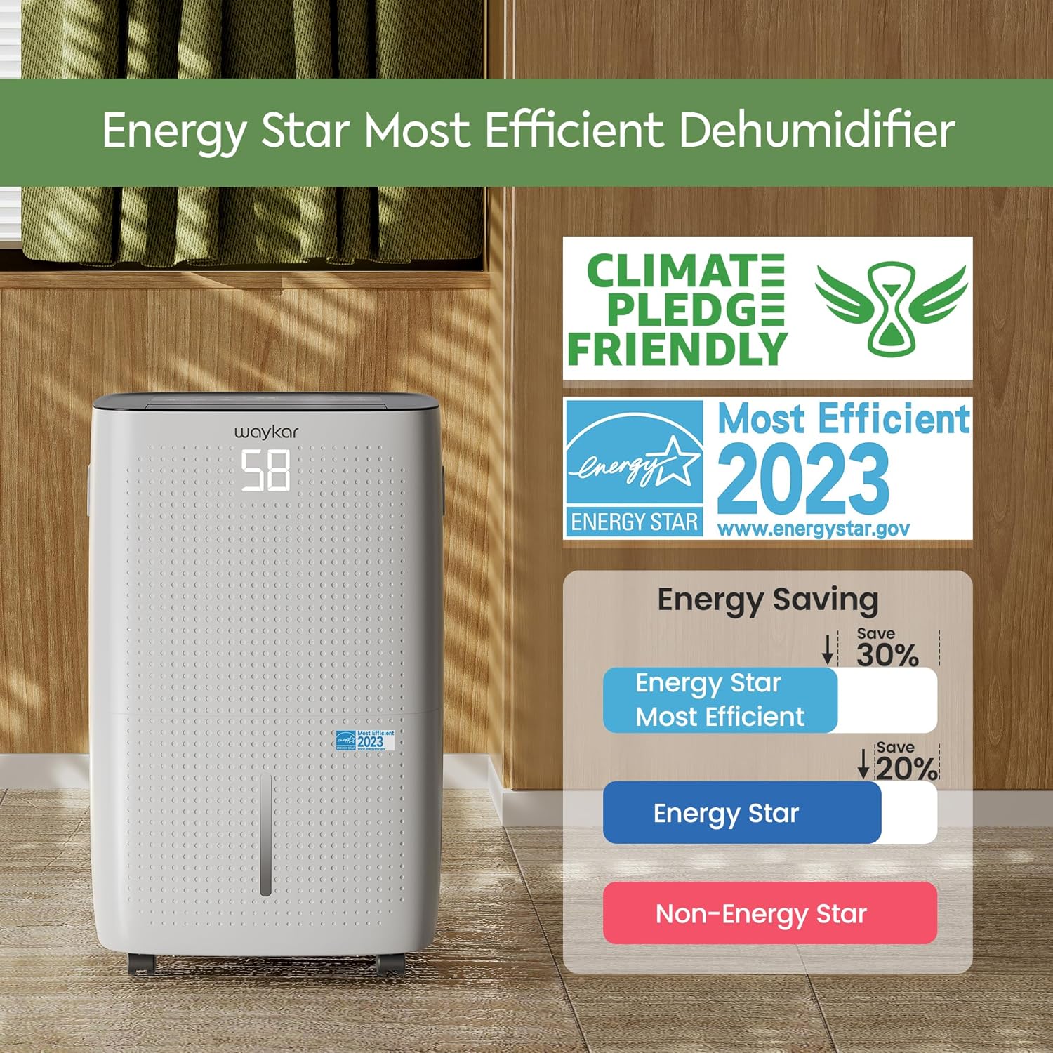 Waykar Energy Star Dehumidifier with Pump