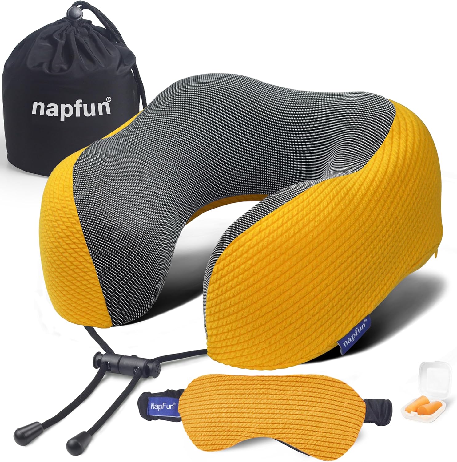 Napfun Memory Foam Travel Neck Pillow
