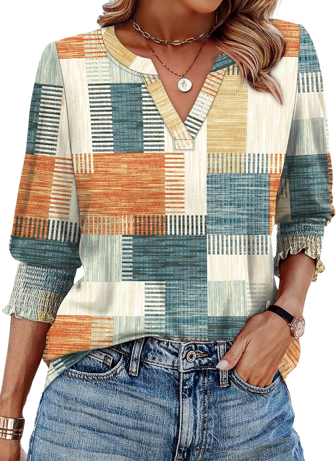 Trendy Summer Fall Blouse for Women