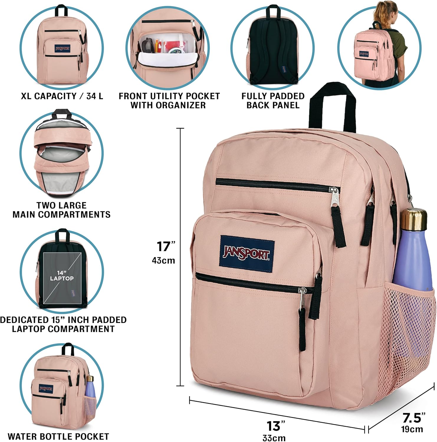 JanSport Laptop Backpack - Computer Bag with 2 Compartments