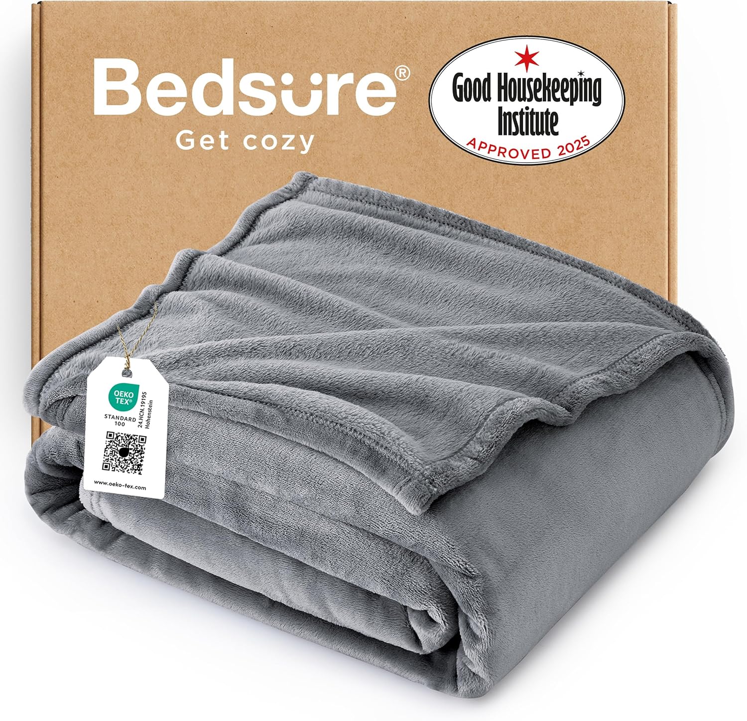 Bedsure GentleSoft Fleece Bed Blankets Queen Size