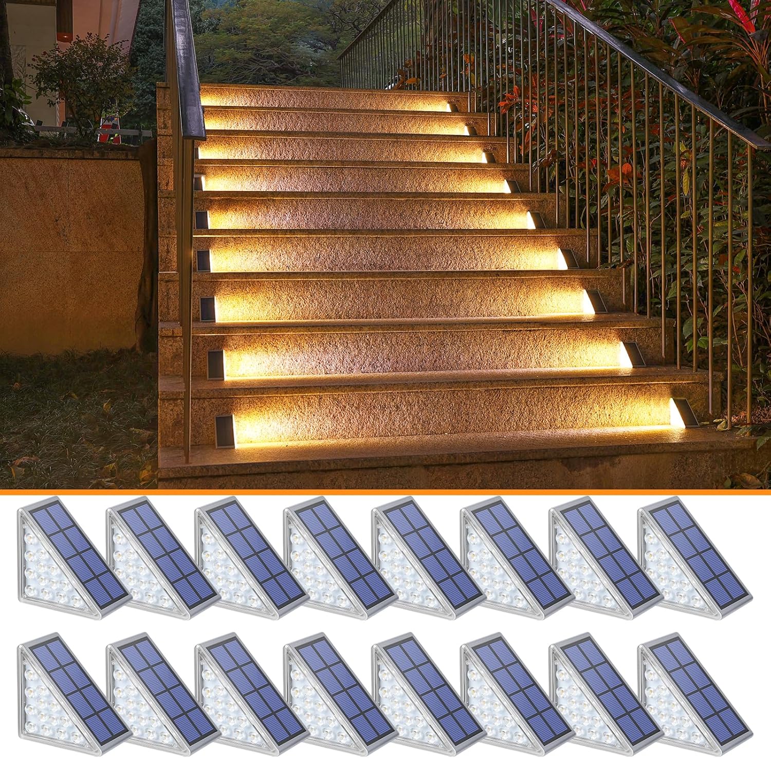 NIORSUN Solar Step Lights for Outside