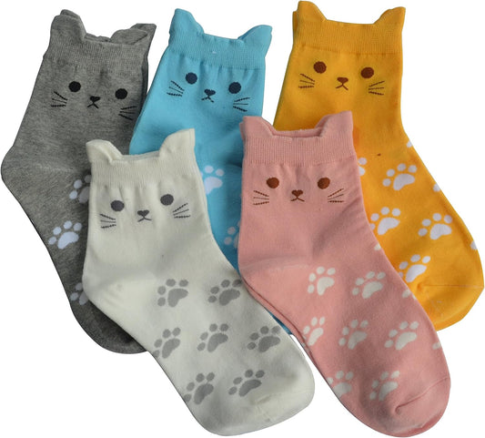 Jeasona Women's Cat Socks Cute Animal Socks