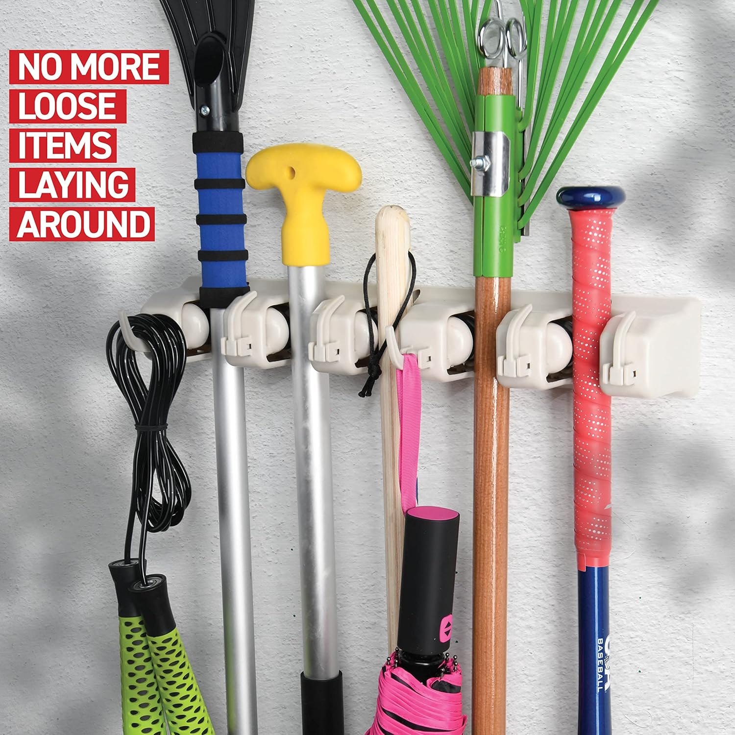Mop and Broom Holder Wall Mount Garden Tool Storage