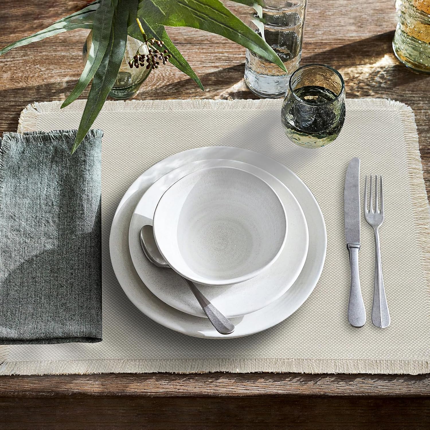 Cotton Placemats Linen Placemat Set of 6