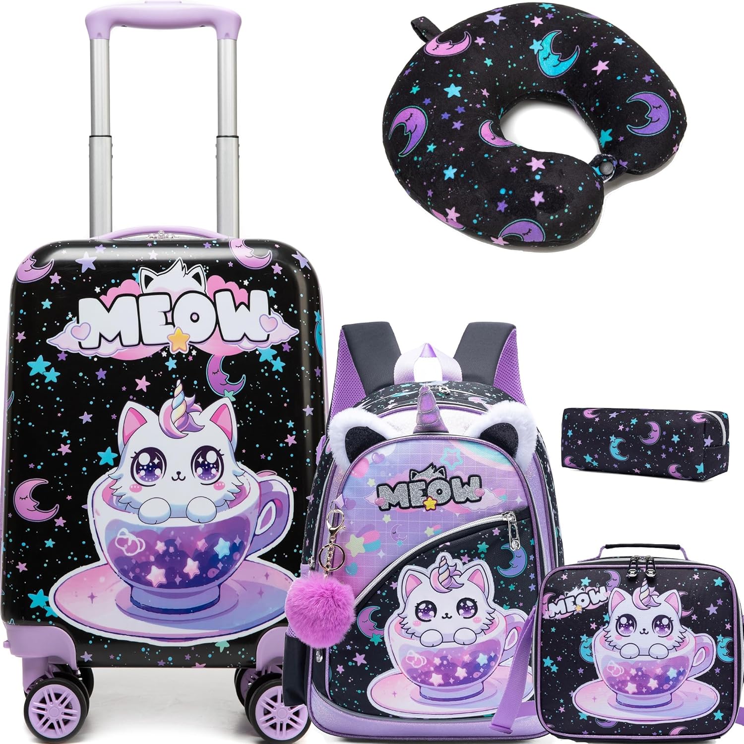 Kid’s Luggage Set 5 Piece Suitcase Set