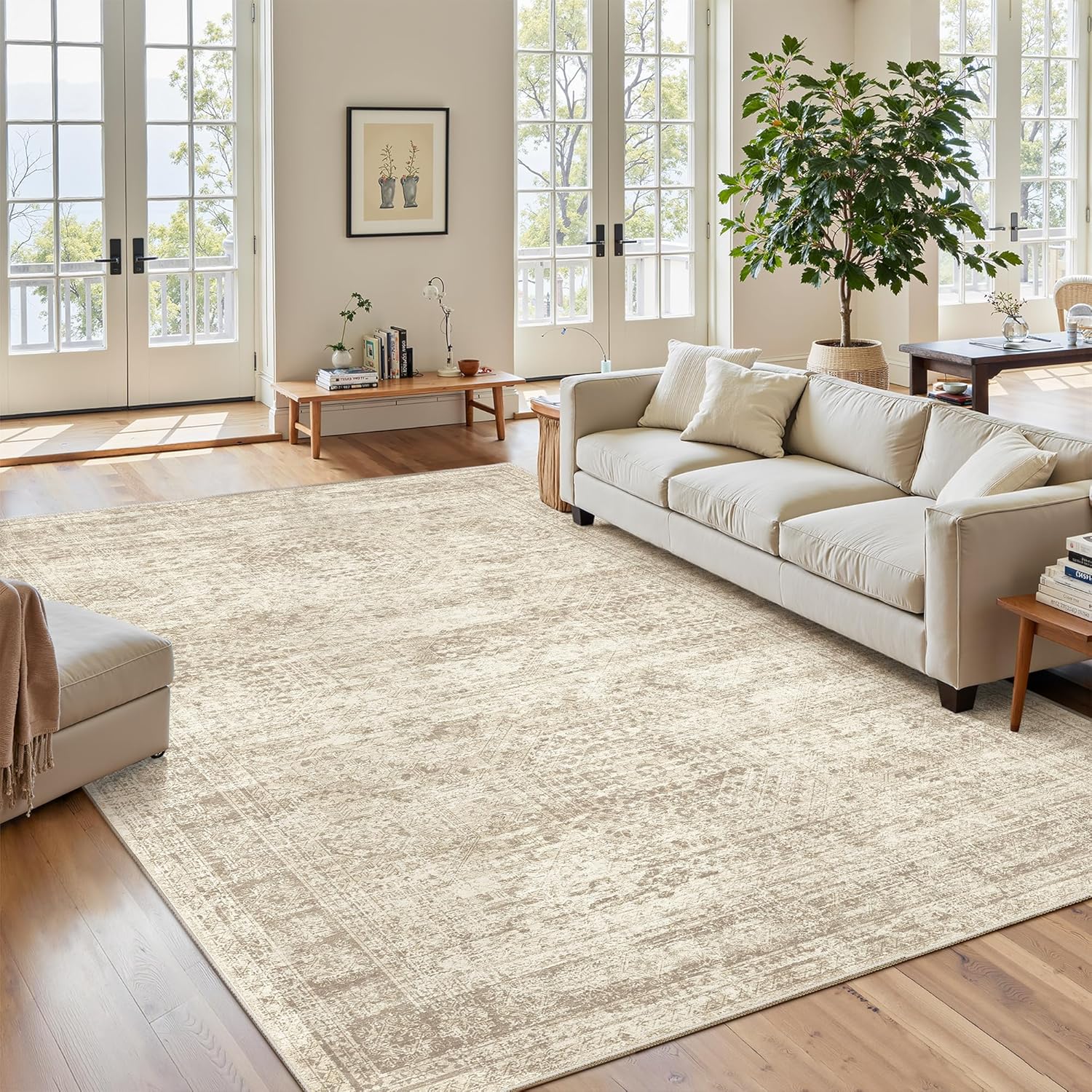 Washable Area Rug Large Soft Rugs for Living Room