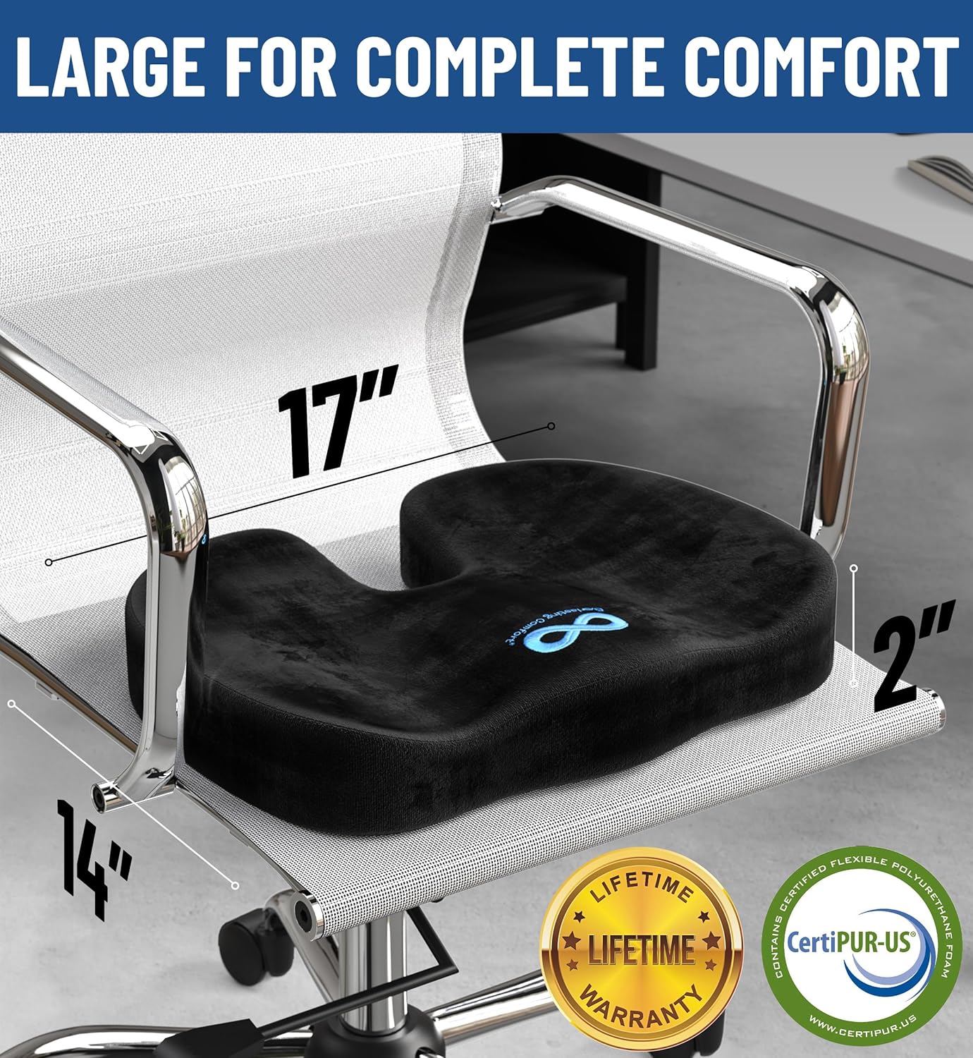 Everlasting Comfort Memory Foam Seat Cushion