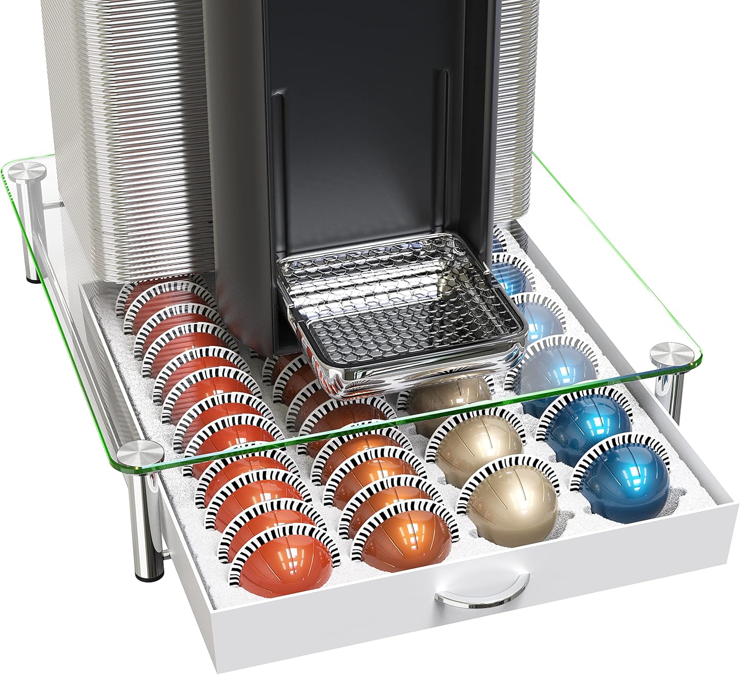 DecoBrothers Crystal Glass Nespresso Pod Holder