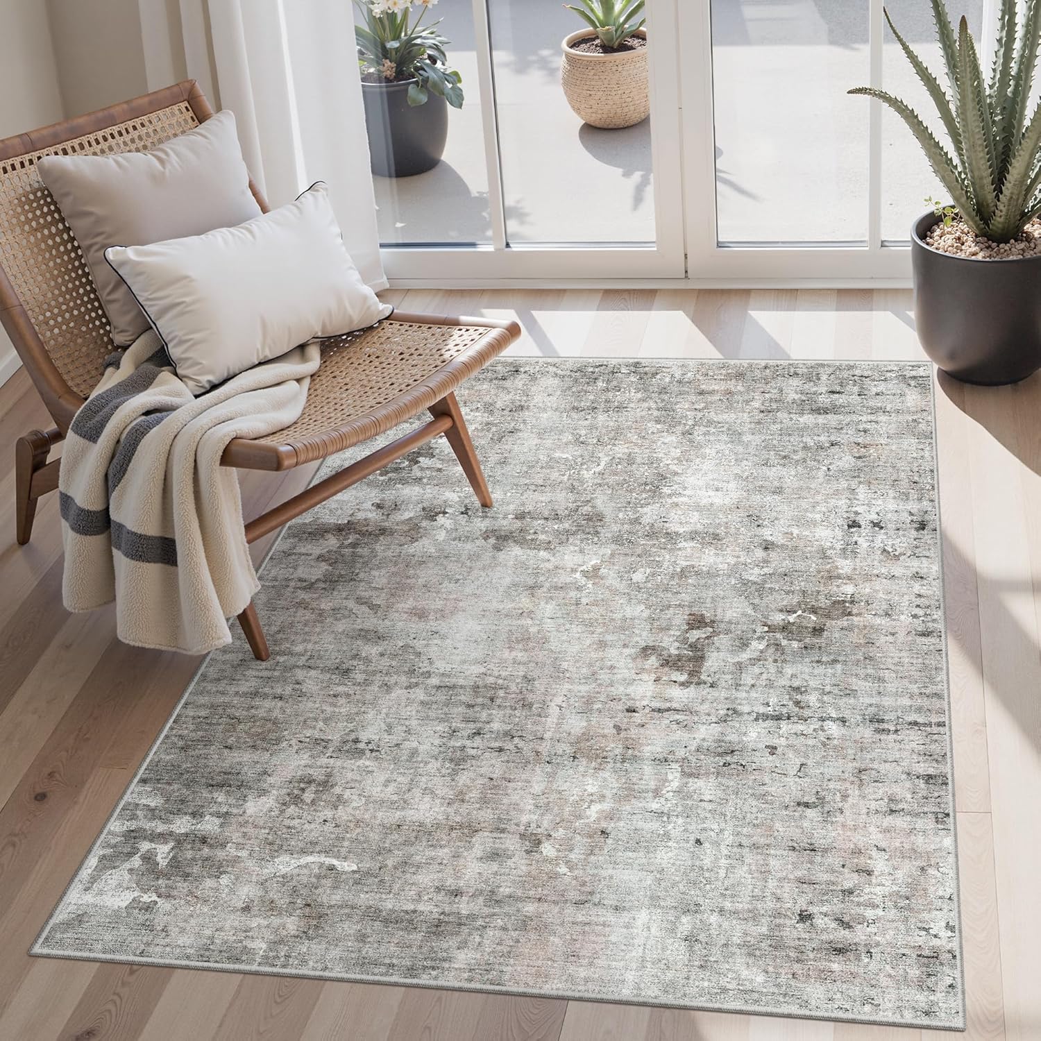 Washable Area Rug Large Soft Rugs for Living Room