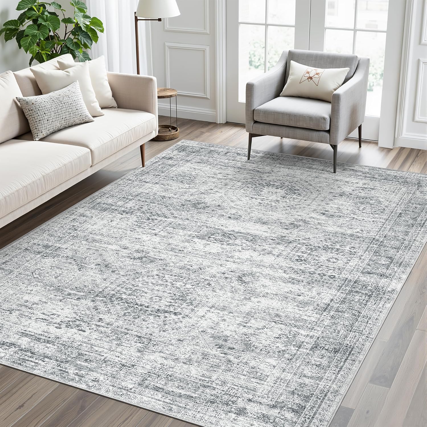 Washable Area Rug Large Soft Rugs for Living Room