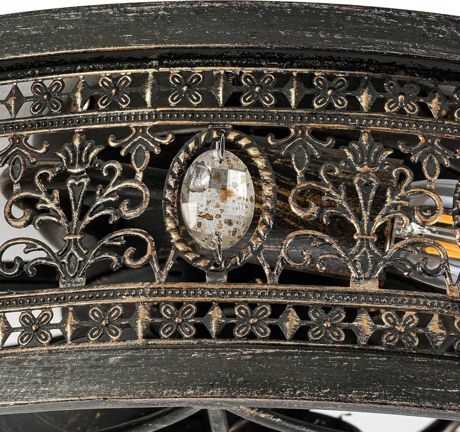 Caged Ceiling Fans with Lights for Bedroom