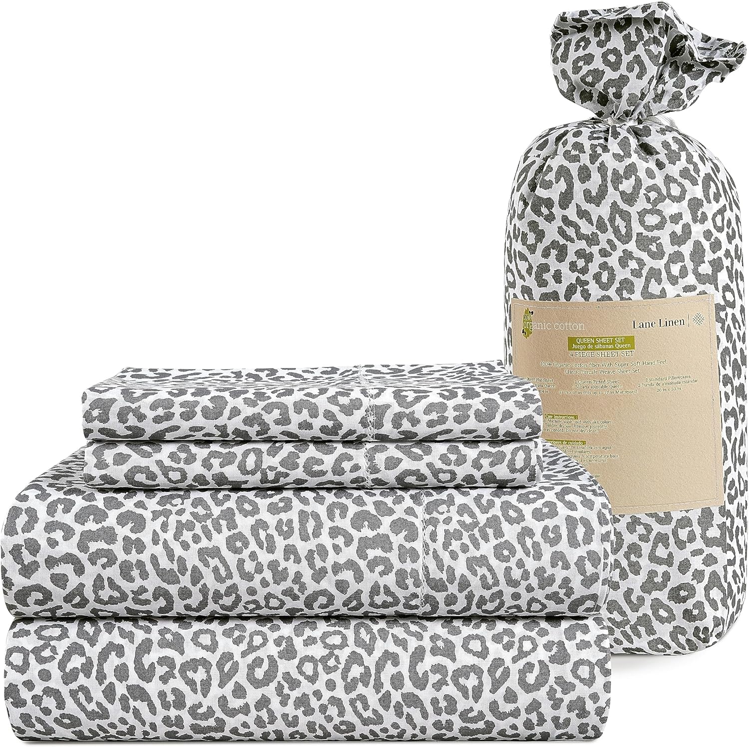 LANE LINEN Eco Friendly Cotton Queen Sheet Set